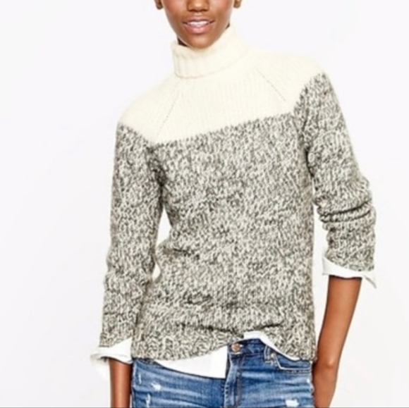 J. Crew Sweaters - J. CREW Women's Sweater Small Gray Turtleneck Rag Wool Angora